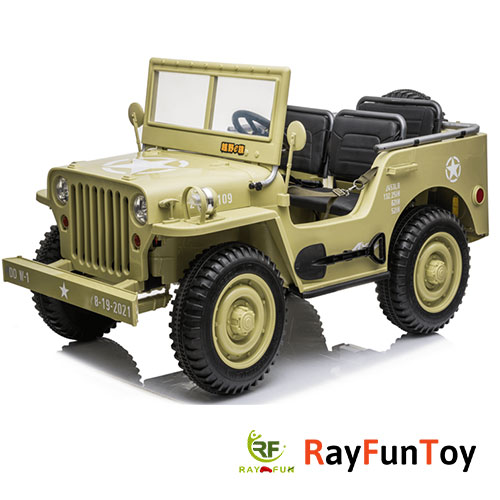 2020 New Military Jeep  Ride On Car 3 Seater