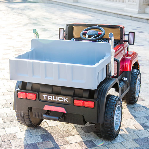 Blue trailer for electric truck for children