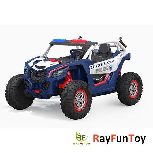 2 Seater Kids UTV 4x4 Ride On Buggy UTV 2 Seater Battery Powered Cars for Kids with Remote Control,Suspension,Police Warning Lights, Music 