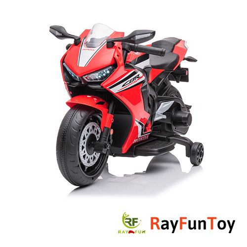 12V Honda Licensed  Motorcycle Powered Ride-On with Headlights and Training Wheels