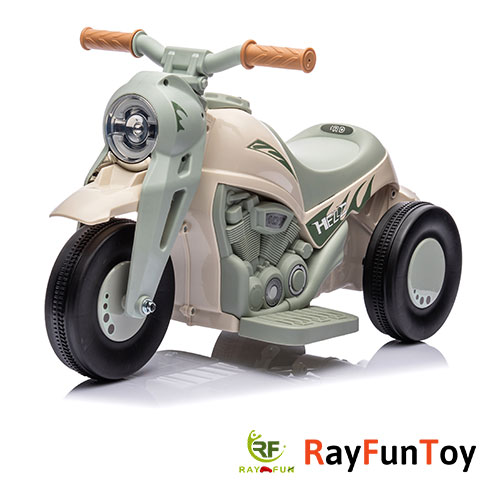 3 wheels Kids 6V Ride On Motorcycle w/ bubble, Working Headlights, Realistic Sounds, Music, Battery Charger