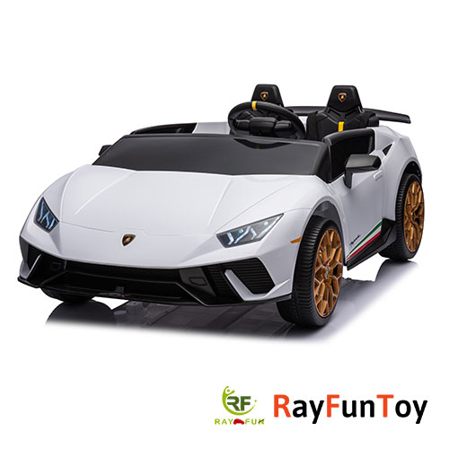 24V 2 Seater Licensed Lamborghini Kids Ride On Car,Battery Powered Riding Toys with high and low speed, USB port  