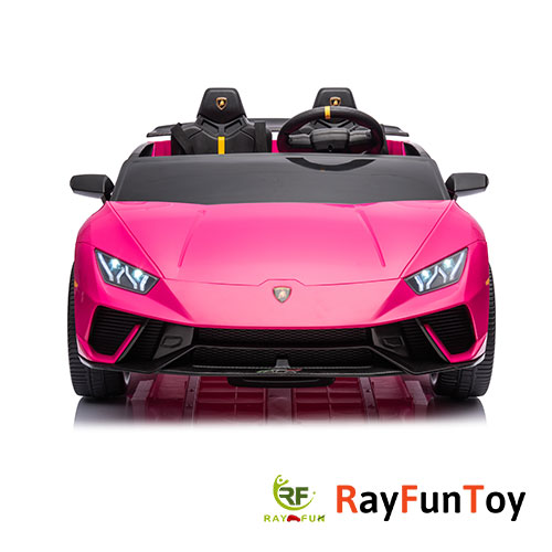 24V 2 Seater Licensed Lamborghini Kids Ride On Car,Battery Powered Riding Toys with high and low speed, USB port  